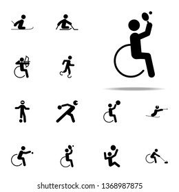 disabled sport table tennis icon. People in sport with disabilities icons. Universal set for web and mobile