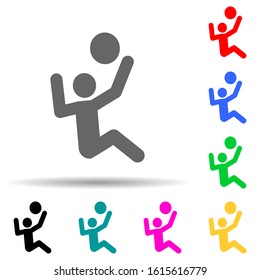 Disabled sport volleyball sign multi color style icon. Simple glyph, flat vector of sport competition icons for ui and ux, website or mobile application