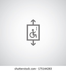 disabled symbol on gray background 
