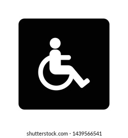 disabled toilet sign, wc , restroom sign vector