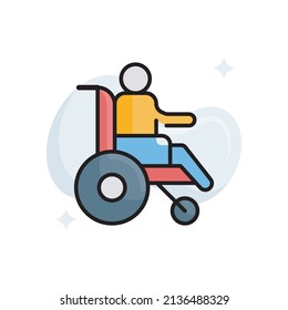 Disabled Vector Filled Outline Icon design illustration. EPS 10 File on White background