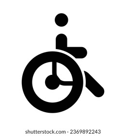 Disabled Vector Glyph Icon For Personal And Commercial Use.
