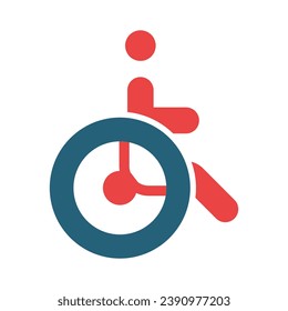 Disabled Vector Glyph Two Color Icon For Personal And Commercial Use.

