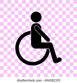disabled vector icon - black illustration