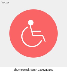 disabled vector icon eps 10