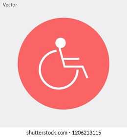 disabled vector icon eps 10
