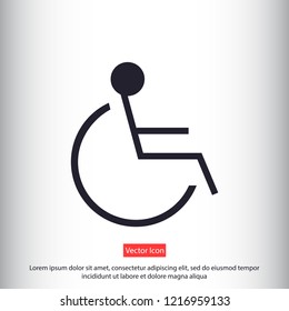 disabled vector icon eps 10