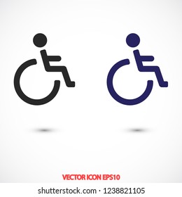 disabled vector icon eps 10