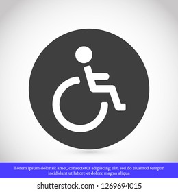 disabled vector icon eps 10