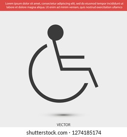 disabled vector icon eps 10