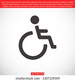 disabled vector icon eps 10