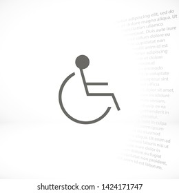 disabled vector icon eps 10 , Lorem ipsum Flat design
