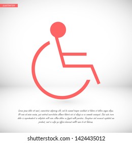 disabled vector icon eps 10 