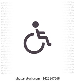 disabled vector icon eps 10 , Lorem ipsum Flat design