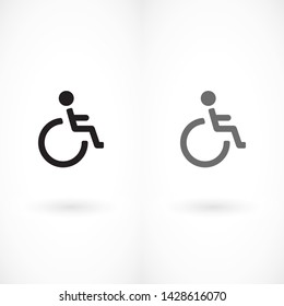 disabled vector icon eps 10 , Lorem ipsum Flat design