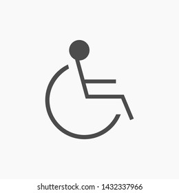disabled vector icon eps 10 , Lorem ipsum Flat design
