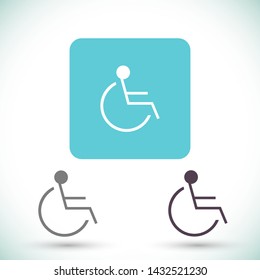 disabled vector icon eps 10 , Lorem ipsum Flat design