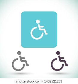 disabled vector icon eps 10 , Lorem ipsum Flat design