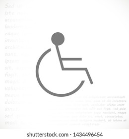disabled vector icon eps 10 , Lorem ipsum Flat design