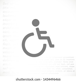disabled vector icon eps 10 , Lorem ipsum Flat design