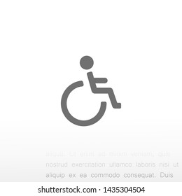 disabled vector icon eps 10 , Lorem ipsum Flat design