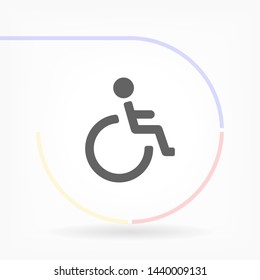 disabled vector icon eps 10 , Lorem ipsum Flat design