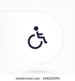 disabled vector icon eps 10 , Lorem ipsum Flat design