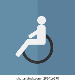 Disabled vector icon. Flat design