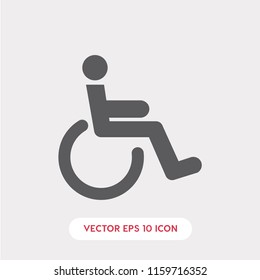 Disabled vector icon, handicap symbol. Linear style sign for mobile concept and web design. disabled symbol logo illustration. vector graphics - Vector.