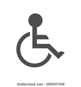 disabled vector icon, handicapped vector sign