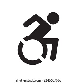 disabled vector icon illustration sign