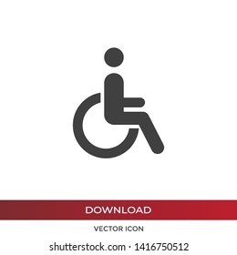 Disabled vector icon in modern design style for web site and mobile app