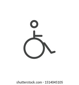 Disabled vector icon template color editable. Disabled vector symbol vector sign isolated on white background.