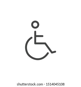 Disabled vector icon template color editable. Disabled vector symbol vector sign isolated on white background.