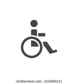 Disabled vector icon template color editable. Disabled vector symbol vector sign isolated on white background.