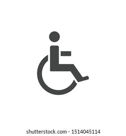 Disabled vector icon template color editable. Disabled vector symbol vector sign isolated on white background.
