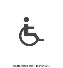 Disabled vector icon template color editable. Disabled vector symbol vector sign isolated on white background.