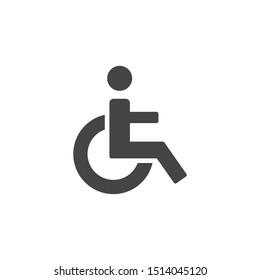 Disabled vector icon template color editable. Disabled vector symbol vector sign isolated on white background.