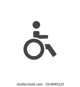 Disabled vector icon template color editable. Disabled vector symbol vector sign isolated on white background.