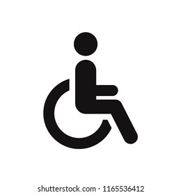 Disabled vector icon. Wheelchair symbol