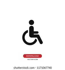 Disabled vector icon. Wheelchair symbol