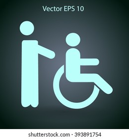 Disabled vector illustration
