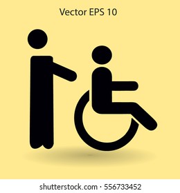 Disabled vector illustration