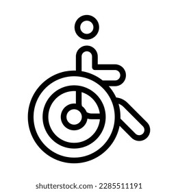 Disabled Vector Line Icon Design