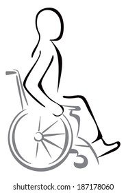 Disabled in a wheelchair