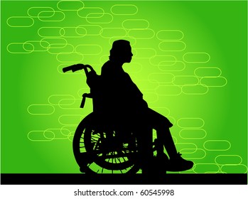 disabled in a wheelchair