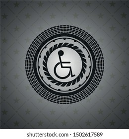 disabled (wheelchair) icon inside dark badge
