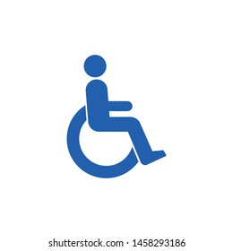 Disabled wheelchair icon isolated on white background. Disable symbol logo symbol modern simple vector icon for website design, mobile app, ui. Vector Illustration