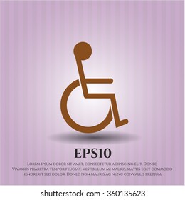Disabled (Wheelchair) icon vector illustration