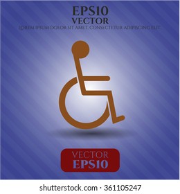 Disabled (Wheelchair) icon vector illustration